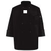 Ten Pearl Button Black Chef Coat Thumbnail